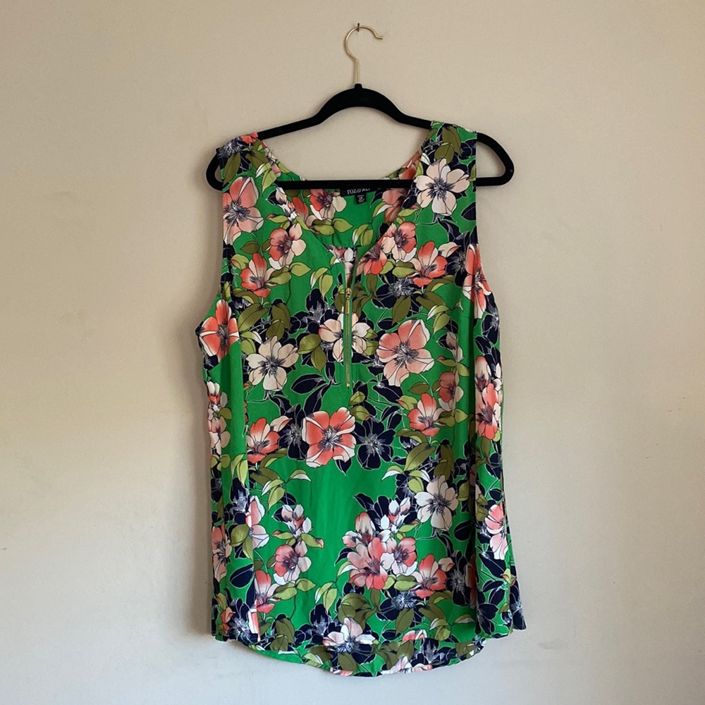 Roz & Ali Tropical Tank Top 2X